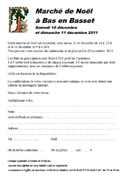 Télécharegement du bulletin d´inscription au marché de noel 2011 de bas en basset Télécharegement du bulletin d´inscription au marché de noel 2011 de bas en basset