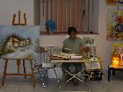 Pascal Curioz démonstration d´aquarelle exposition d´art 2009 Bas en Basset